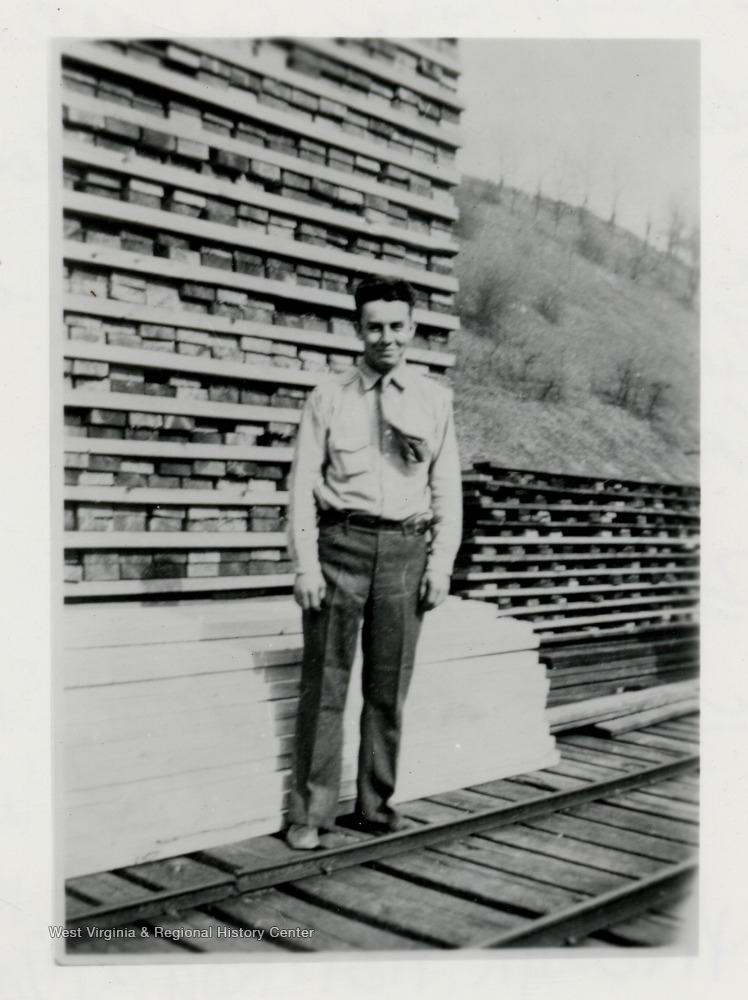 Ray McClelland in Lumber Yard West Virginia History OnView WVU