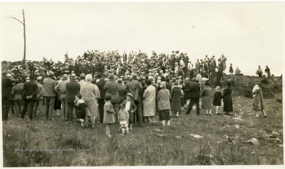 Crowd Gathered for an Unknown Event in Keyser, W. Va. West Virginia History OnView WVU Libraries