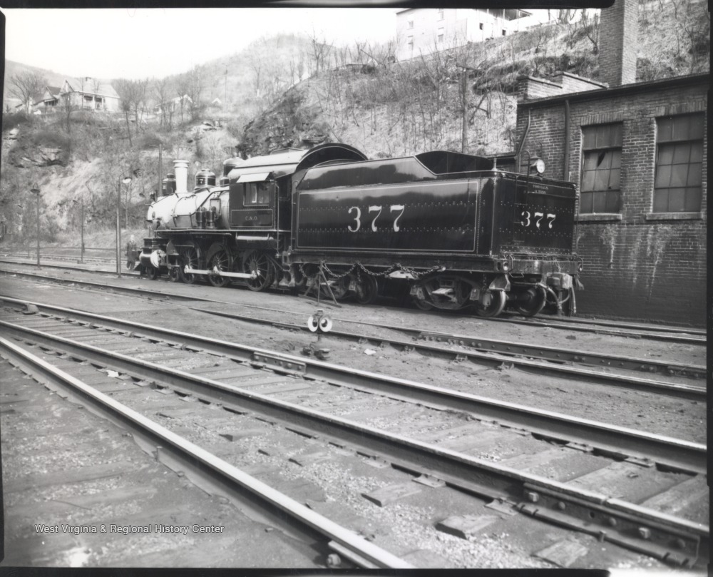Engine No. 377 at Hinton Station, Hinton, W. Va. West Virginia