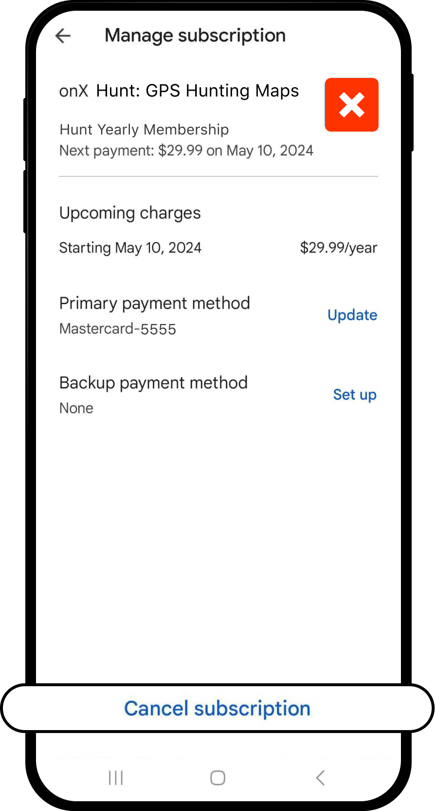 Canceling your 7day trial before you get charged onX Hunt