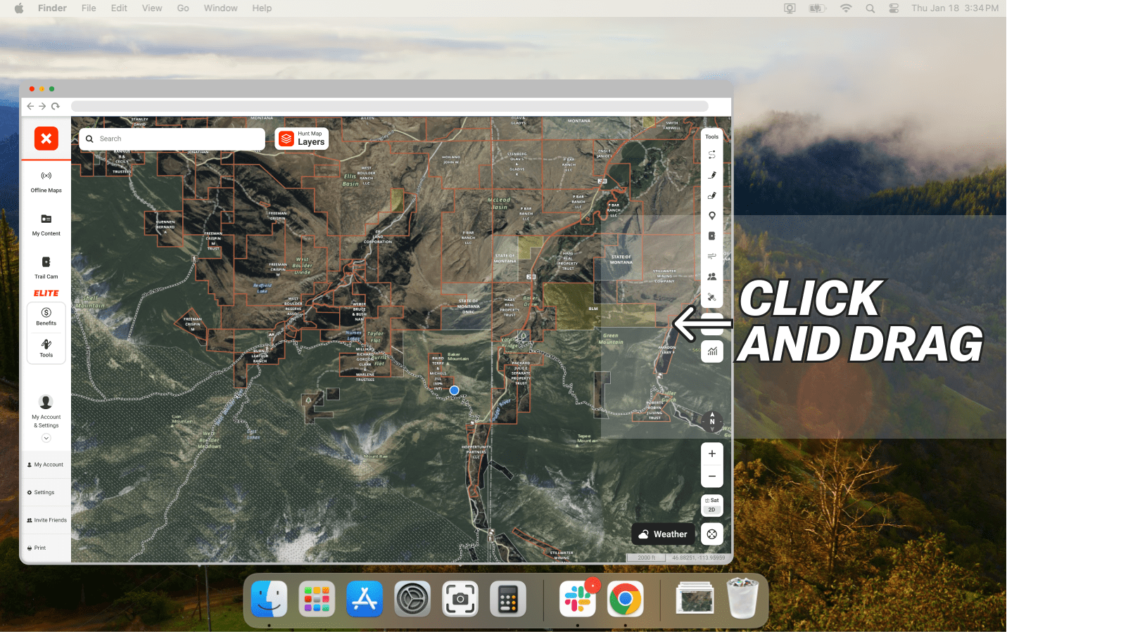 Printing maps onX Hunt