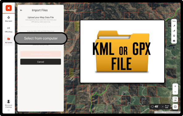 Importing and Exporting Markups (Waypoints, Lines, Shapes, and Tracks) with onX Hunt onX