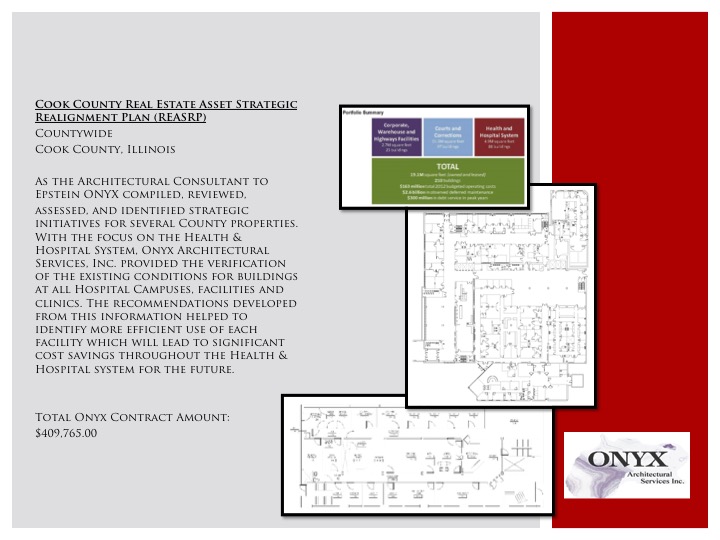 Cook County Real Estate Asset Strategic Realignment Plan Onyx Architectural Services, Inc