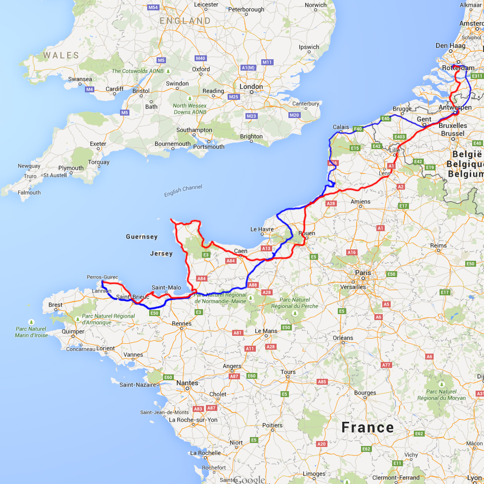 Kaart Frankrijk Westkust Zweden De reizen