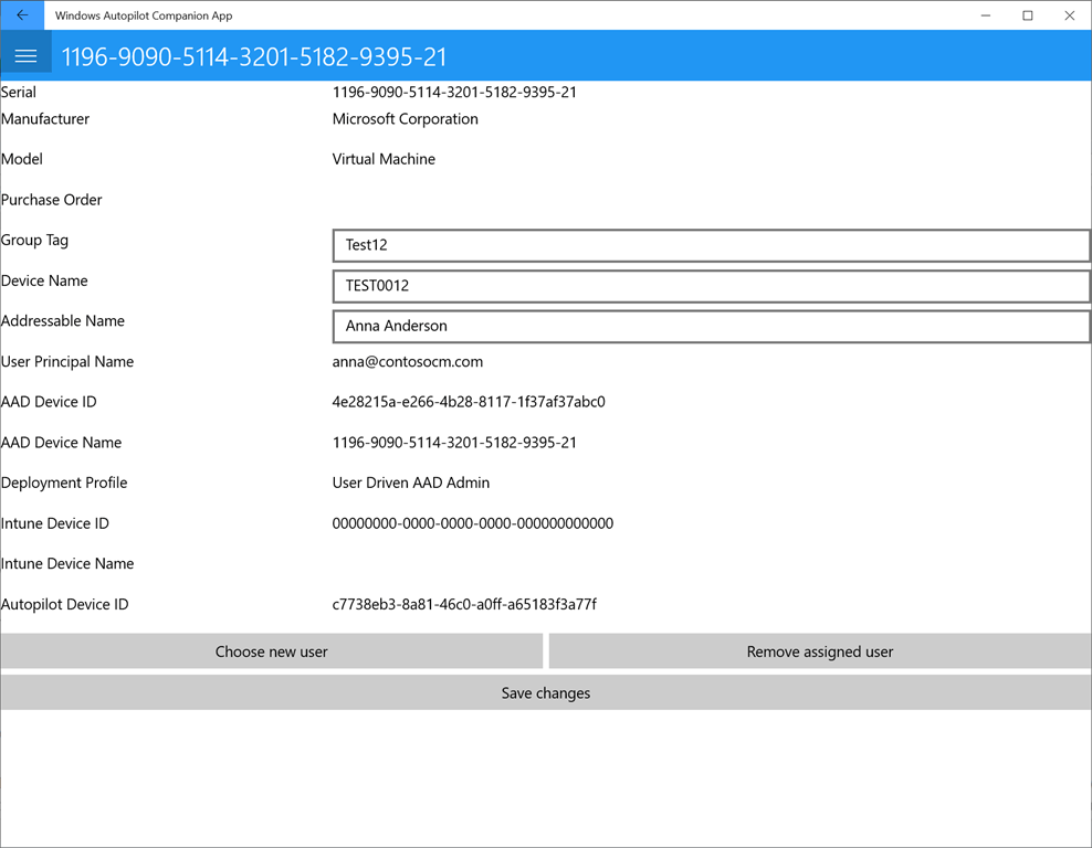 Windows Autopilot Companion app updated to support editing the computer