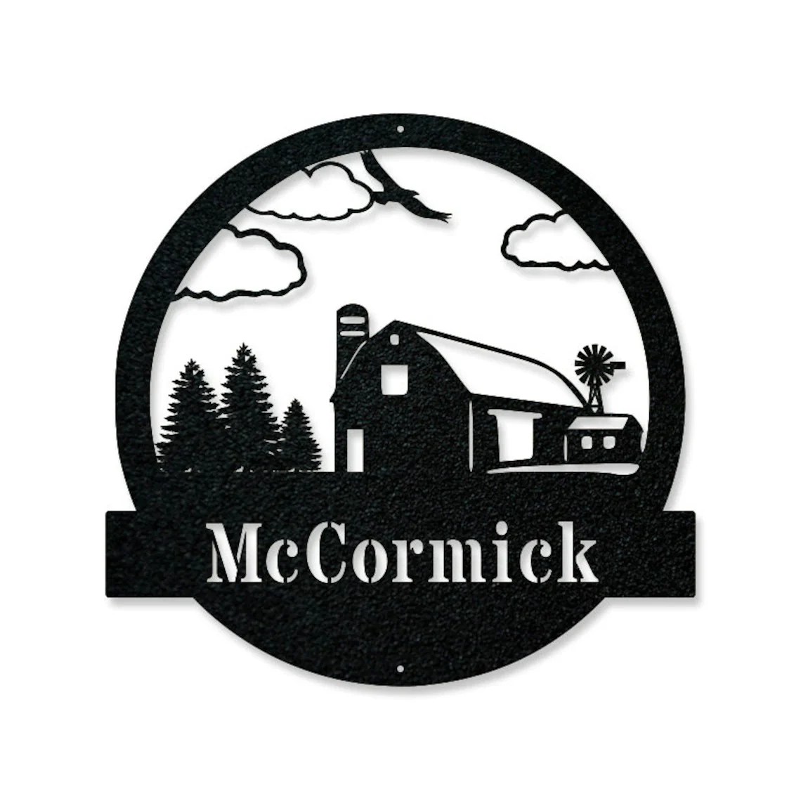 Personalized Custom Farm Barn Metal Art Sign