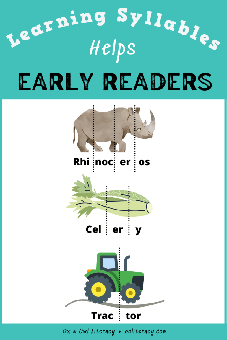 Learning Syllables Helps Early Readers Ox and Owl Literacy