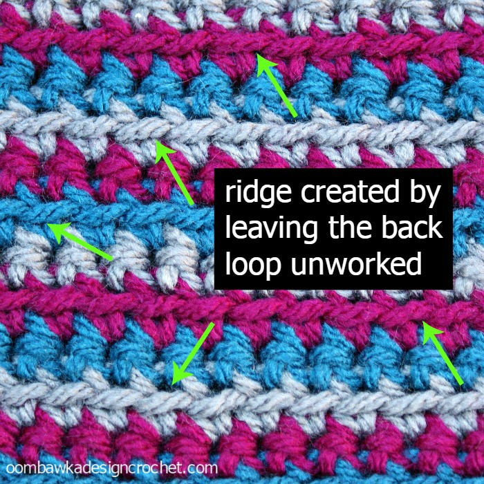 One Sided Front Loop Single Crochet • Oombawka Design Crochet