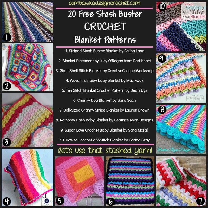 Crochet Stash Buster Blanket Patterns