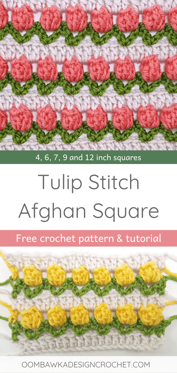 Crochet Tulip Stitch Pattern and Tutorial • Oombawka Design Crochet
