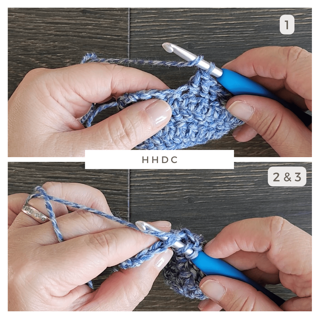 Herringbone Half Double Crochet Stitch