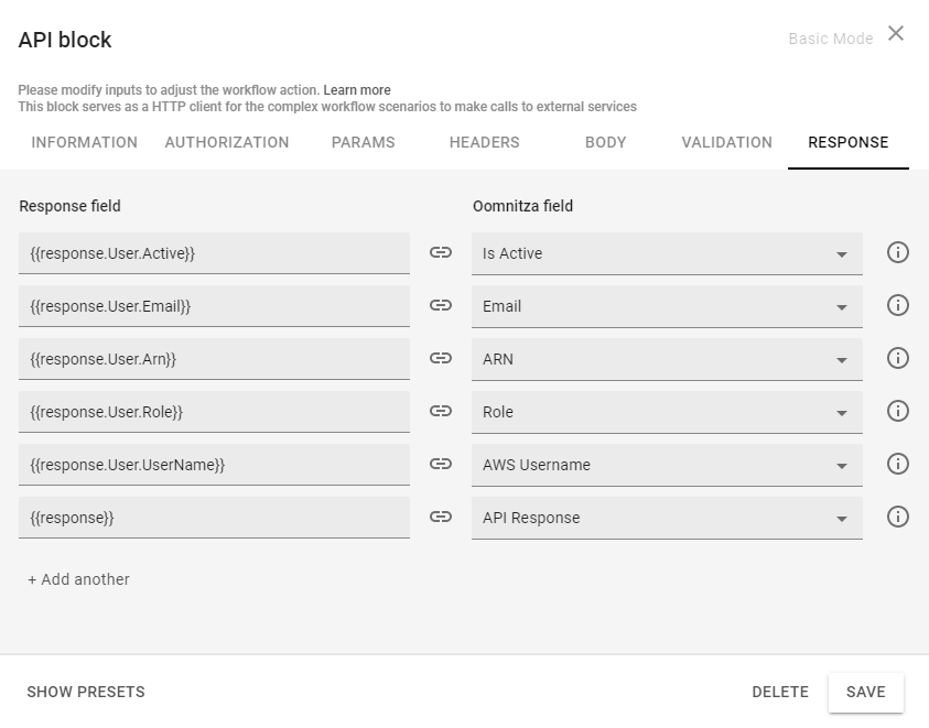 Creating workflows for AWS QuickSight users Oomnitza Documentation