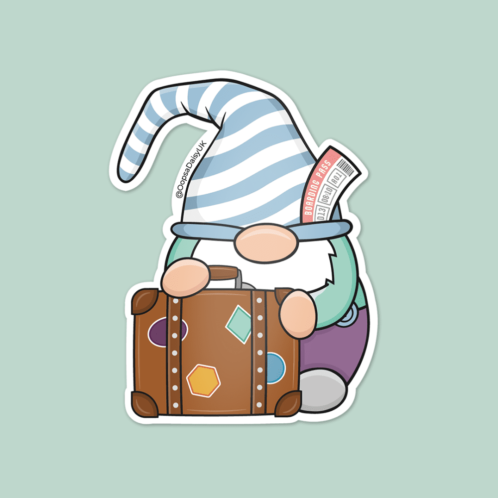 Baggage! Travel Gonk Vinyl Sticker Oops a Daisy UK