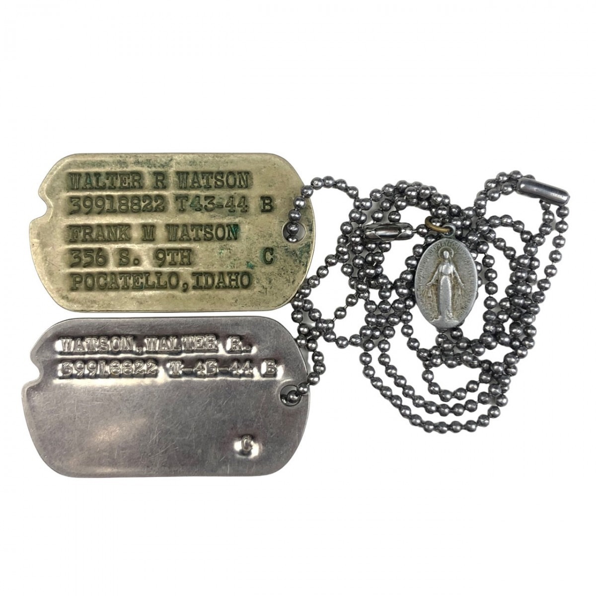 Original WWII US dog tags Oorlogsspullen.nl Militaria shop