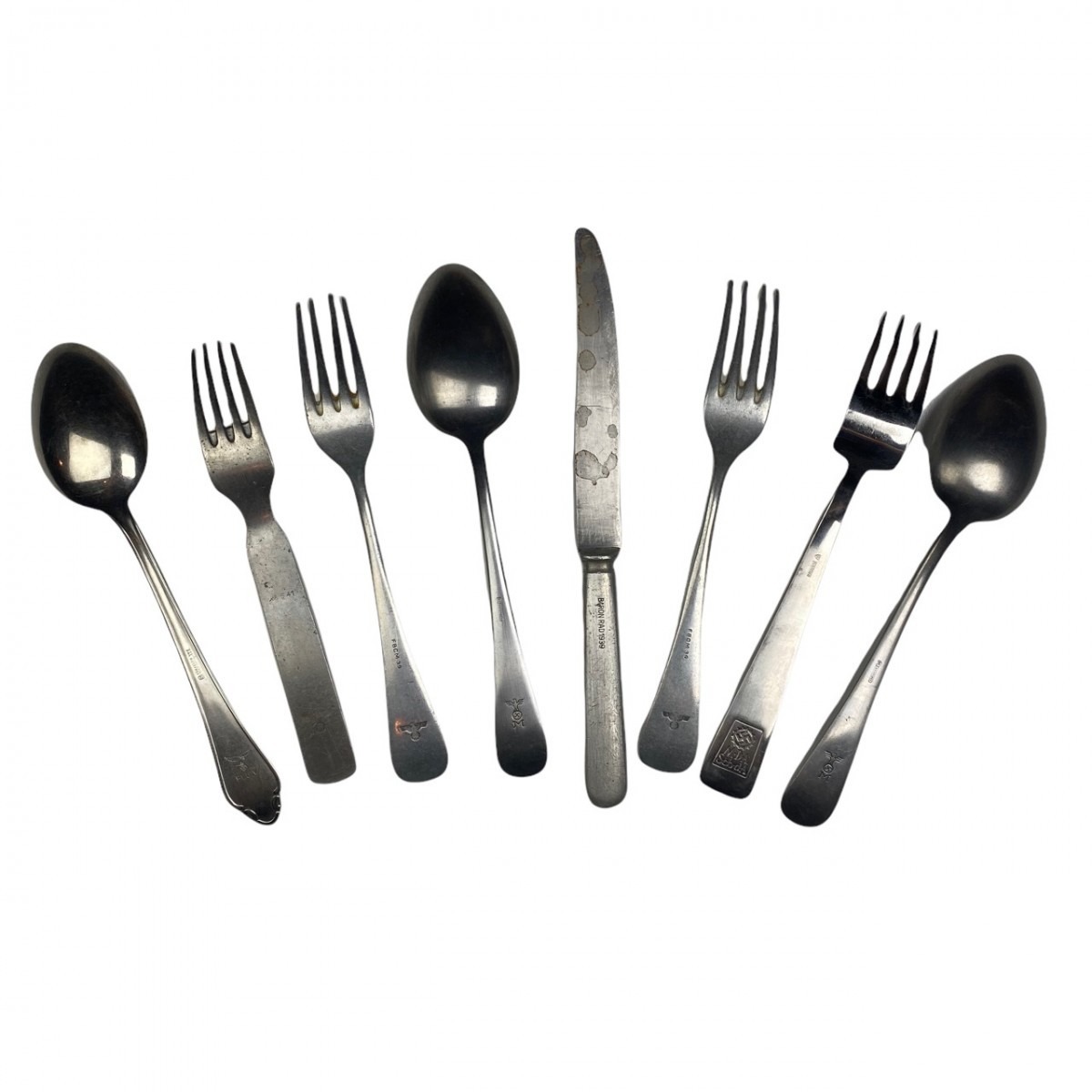 Original WWII German cutlery lot Oorlogsspullen.nl Militaria shop