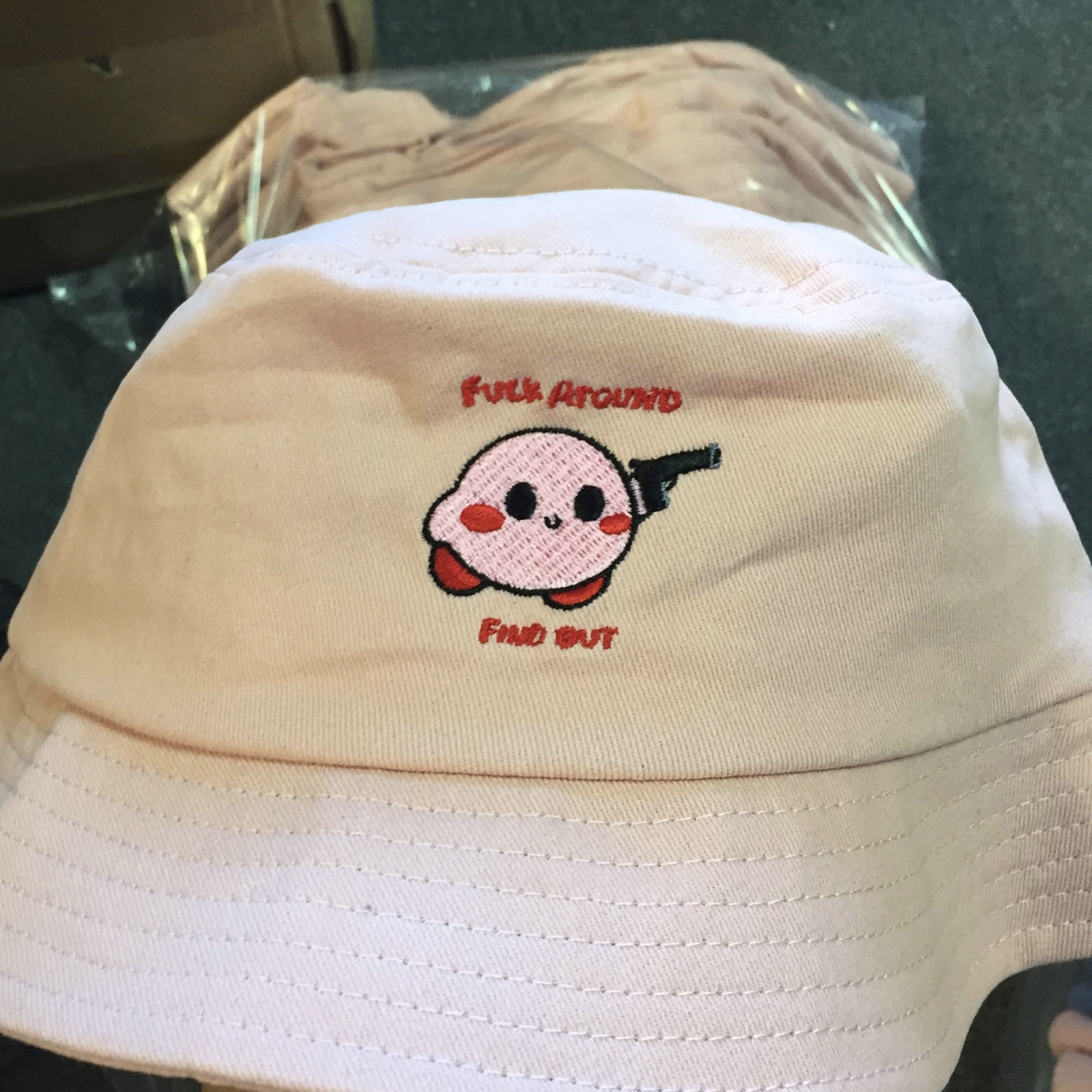 Kirby Bucket Hat (Coral/Pink) OOSP! Studio