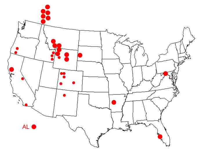 Hot Springs In The Us Map United States Map
