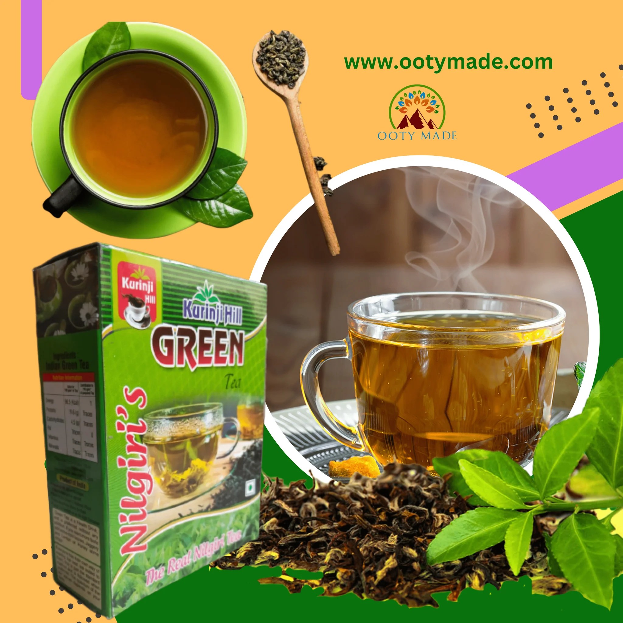 Buy Best Organic Green Tea in India Ooty's Finest Organic Green Tea