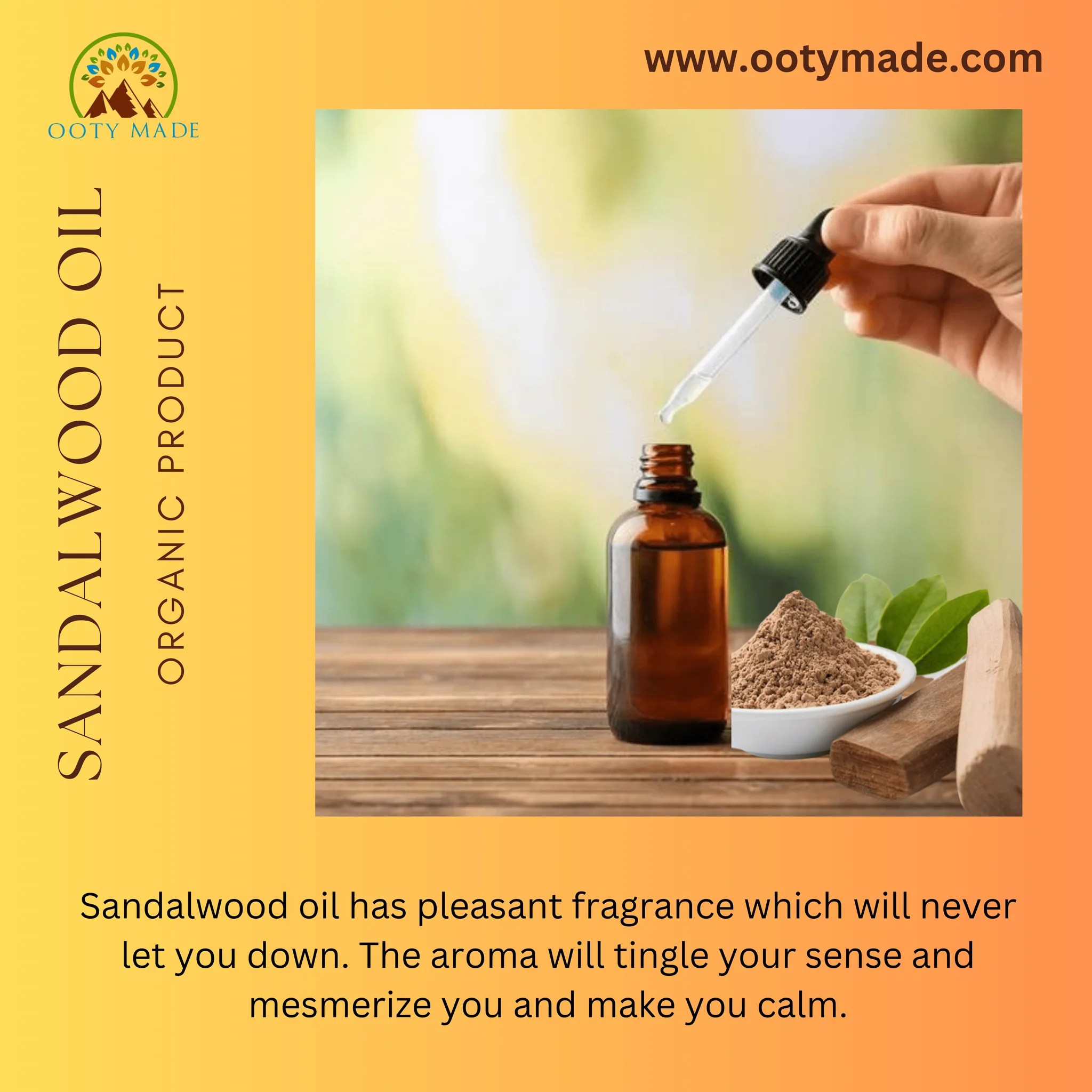 Buy Pure Sandalwood oil for skin,face and hair