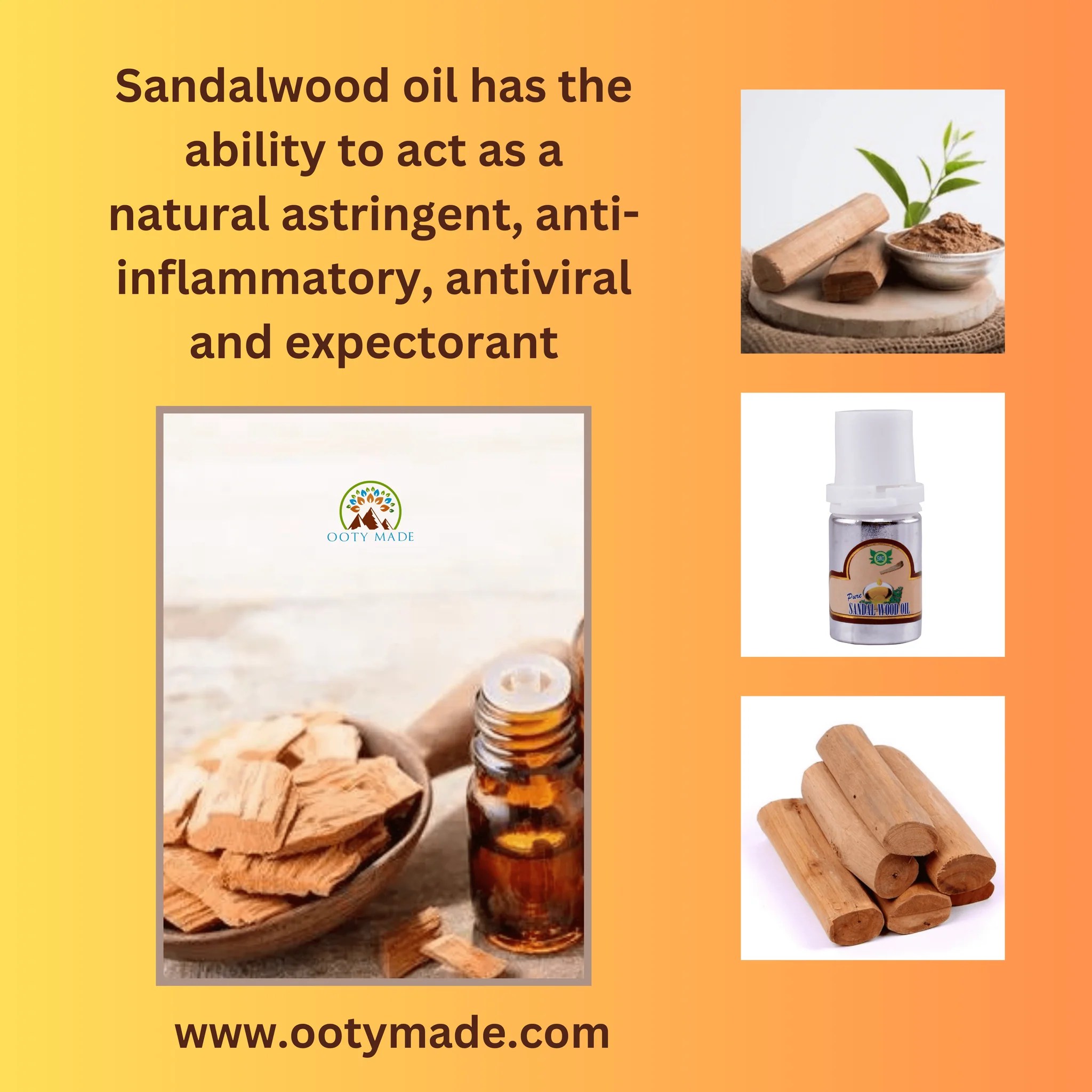 Buy Pure Sandalwood oil for skin,face and hair