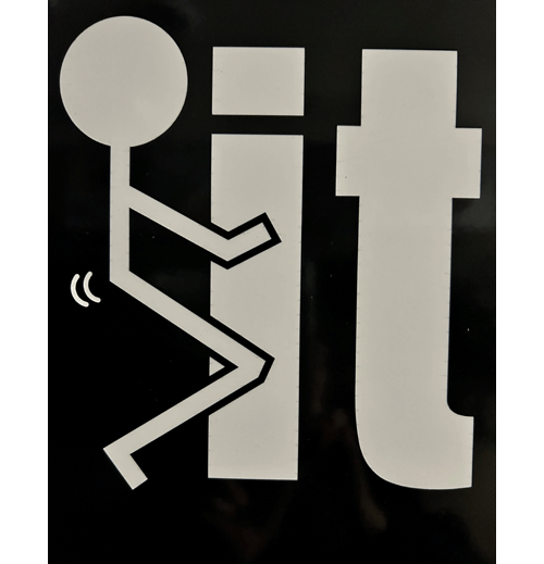 "Screw It" white Vinyl Decal Shop OP1VET