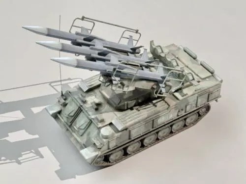 2k12 Kub Mobile Surfacetoair Missile System Free 3d Model .3ds