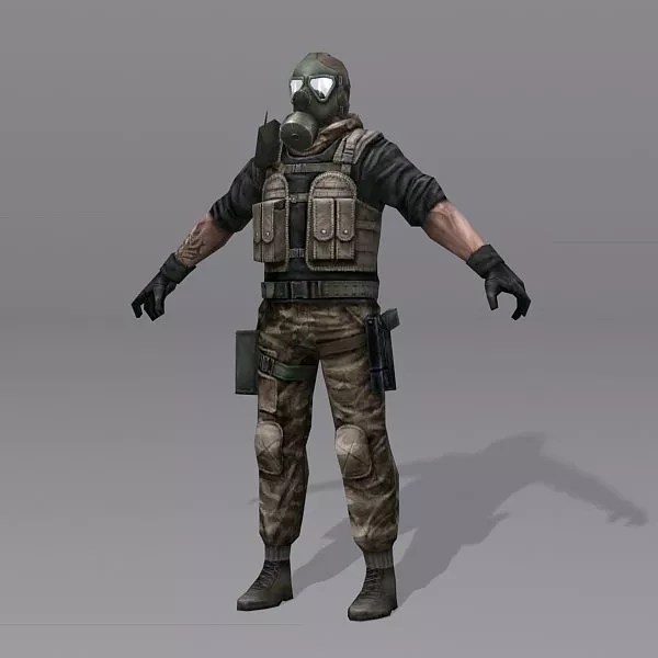 Combine Soldier Free 3d Model .Max, .Vray Open3dModel
