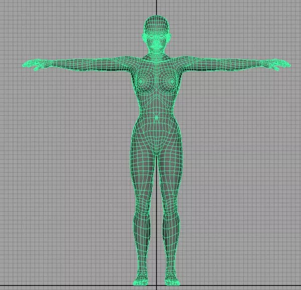 Female Body Base Free 3d Model .Ma, Mb Open3dModel 117365