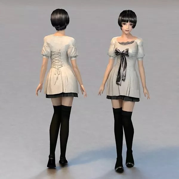 30 modelli 3D gratuiti di Beautiful Girl Character in 3ds Max Open3dModel