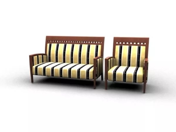 Ná»i Thất Sofa Gá» Settee Mo Hinh 3d Miá»
n Phi Max Vray Open3dmodel 134673