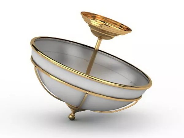 Living Room Art Deco Semi Flush Ceiling Light Free 3ds Max Model