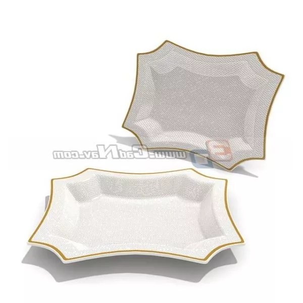 Plastic Decorative Dinner Plate Free 3d Model .Max, .Vray Open3dModel