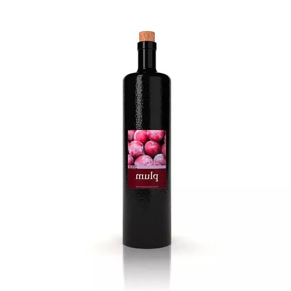 Plum Wine Bottle Free 3d Model .Max, .Vray Open3dModel