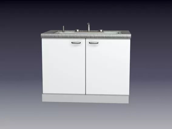 Top Mount Modern Kitchen Sink Free 3d Model 3ds Max Vray Open3dmodel 197082