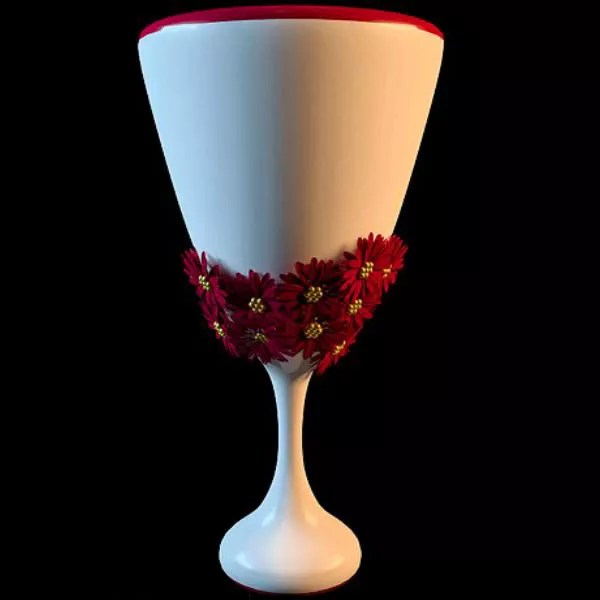 White Decoration Floor Vase Free 3d Model .Max, .Vray Open3dModel