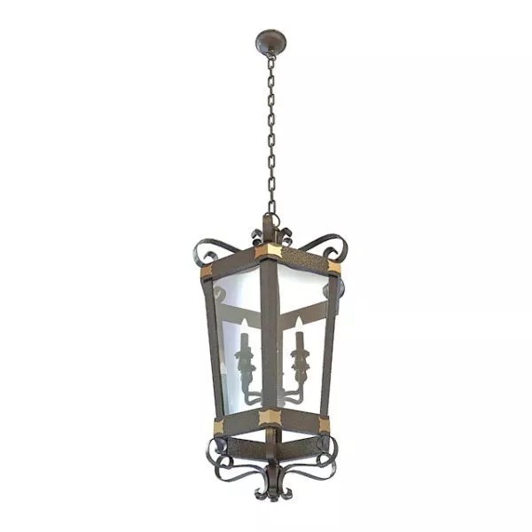 Wrought Iron Old Lantern Light Free 3d Model .Max, .Vray Open3dModel