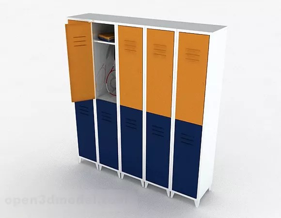 School Metal Locker Free 3d Model .Max Open3dModel 328201