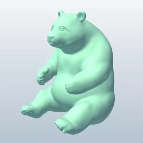 Panda Sitting Free 3d Model .Obj, .Stl Open3dModel