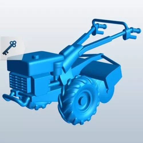 Power Tiller Vehicle Free 3d Model .Obj, .Stl Open3dModel