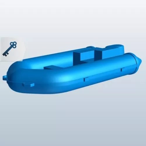 Rubber Dinghy Boat Free 3d Model .Obj, .Stl Open3dModel