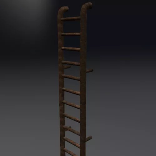 Old Rust Ladder Free 3d Model .Fbx, .Obj Open3dModel