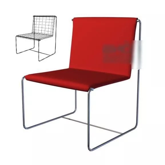 Red Chair Office Furniture Free 3d Model .Max Open3dModel