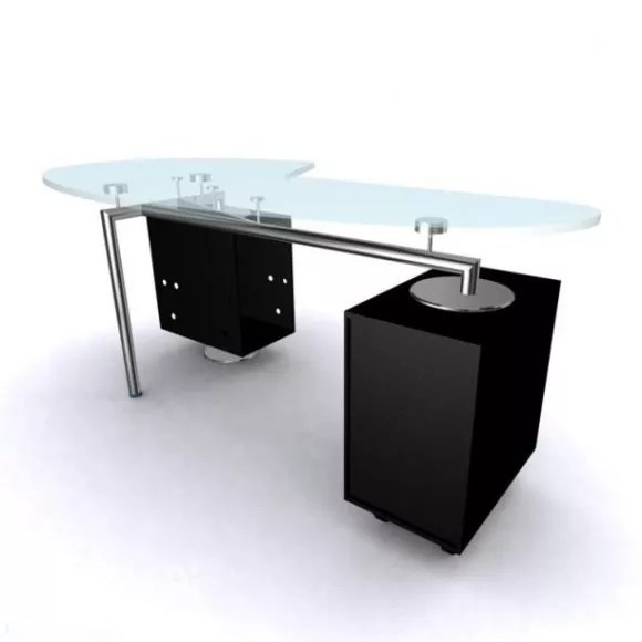 Office Glass Desk Free 3d Model .Max Open3dModel