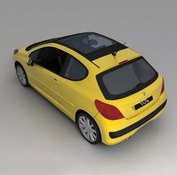 Renault Peugeot 207 Car Free 3d Model .Max Open3dModel