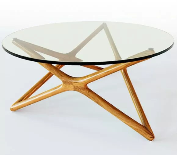 Circle Glass Coffee Table Free 3d Model .Max Open3dModel