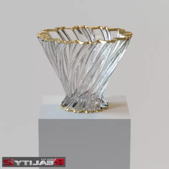 Crystal Vase Decoration Free 3d Model .Obj Open3dModel
