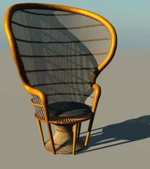 Peacock Chair Rattan Material Free 3d Model .Vue Open3dModel