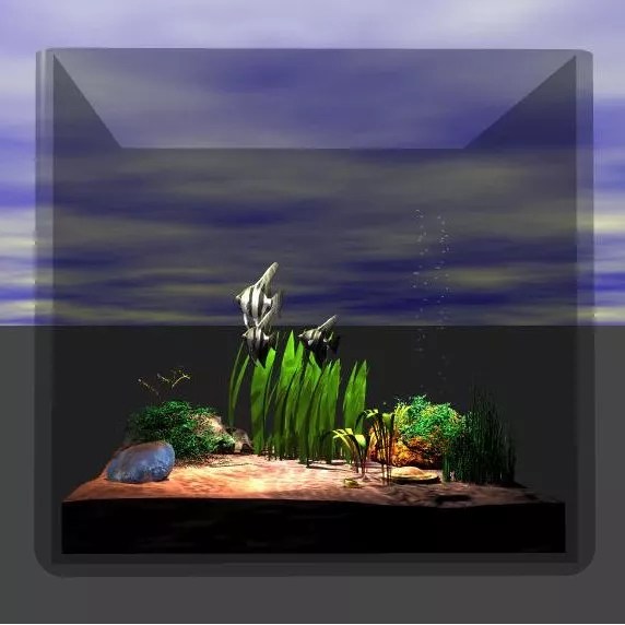 Glass Fish Aquarium Free 3d Model .Bryce Open3dModel
