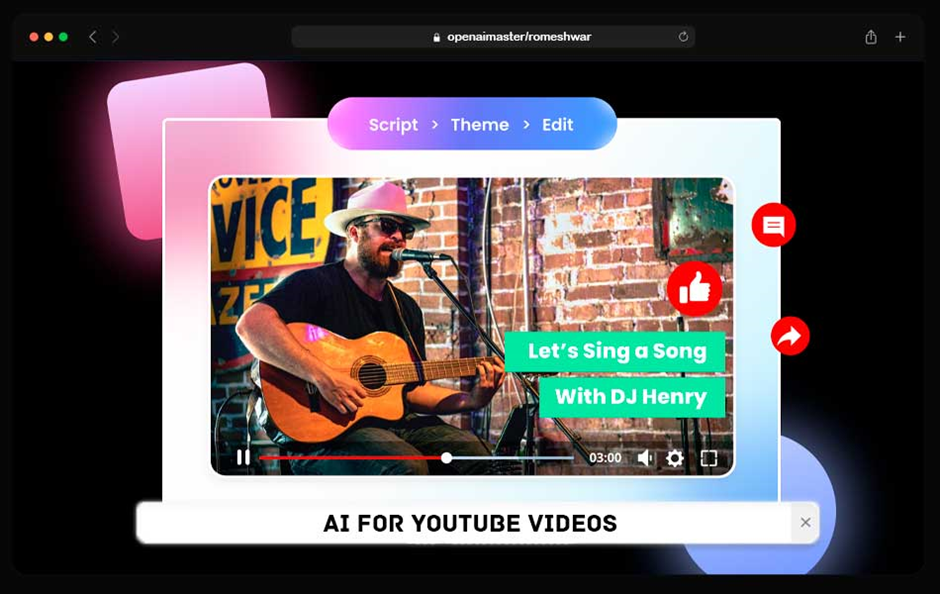 Best AI for YouTube Videos Open AI Master