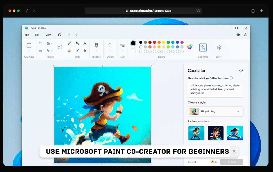 How to Best Use Microsoft Paint CoCreator for Beginners Open AI Master